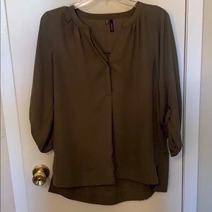 Maurices olive green chiffon blouse